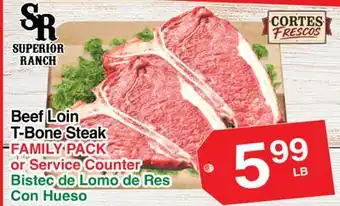 Superior Grocers Beef Loin T-Bone Steak offer