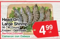 Superior Grocers Head-On Large Shrimp offer