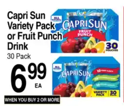 Superior Grocers Capri Sun Variety Pack or Fruit Punch Drink offer