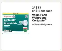 Walgreens Value Pack Walgreens Certainty offer