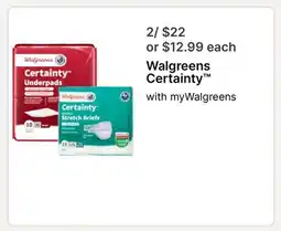 Walgreens Walgreens Certainty offer