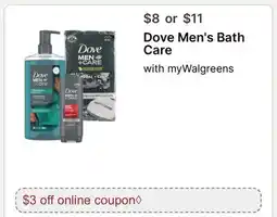 Walgreens Dove Men's Bath Care offer