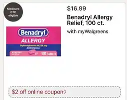 Walgreens Benadryl Allergy Relief offer