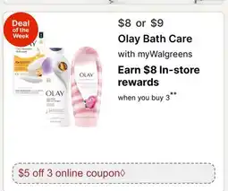 Walgreens Olay Bath Care offer
