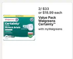 Walgreens Value Pack Walgreens Certainty offer