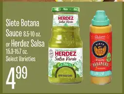 Jewel-Osco Siete Botana Sauce 8.5-10 oz. or Herdez Salsa 15.3-15.7 oz offer