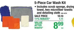 Menards 5-Piece Car Wash Kit offer