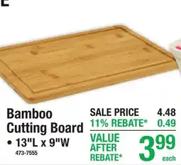 Menards Bamboo Cutting Board offer