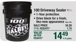 Menards 100 Driveway Sealer offer