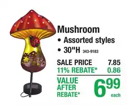 Menards Mushroom offer