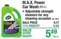 Menards Turtle Wax M.A.X. Power Car Wash offer