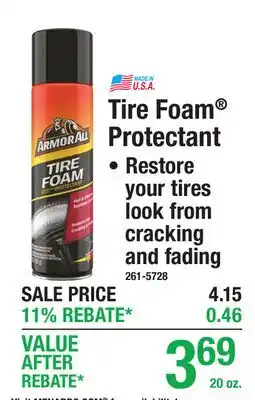 Menards Armor All Tire Foam Protectant offer
