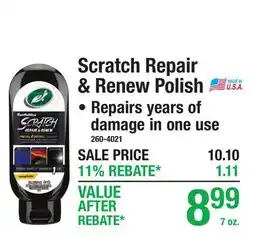 Menards Turtle Wax Scratch Repair & Renew Polish offer