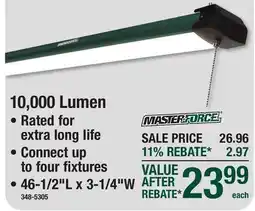 Menards Masterforce 10,000 Lumen Workshops & Garages offer