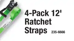 Menards 4-Pack 12' Ratchet Straps offer