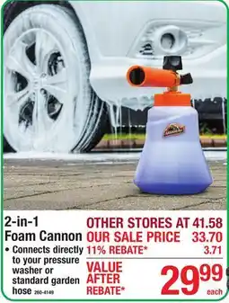 Menards 2-in-1 Foam Cannon offer