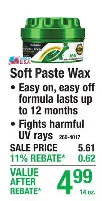 Menards Benchmark Soft Paste Wax offer