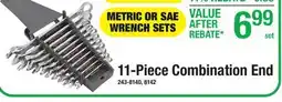 Menards 11-Piece Combination End offer