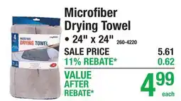 Menards Microfiber Drying Towel 24 x 24 offer