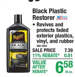 Menards Meguiar's Black Plastic Restorer offer