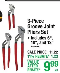 Menards 3-Piece Groove Joint Pliers Set offer