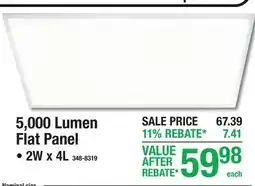 Menards 5,000 Lumen Flat Panel Basement & Offices offer