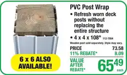 Menards PVC Post Wrap offer