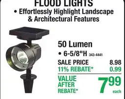 Menards 6-5/8H FLOOD LIGHTS 50 Lumens offer