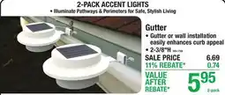 Menards GUTTER 2-PACK ACCENT LIGHTS offer