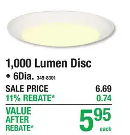 Menards 1,000 Lumen Disc offer