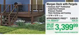 Menards Morgan Deck with Pergola offer