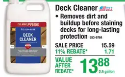 Menards Pittsburgh Deck Cleaner offer