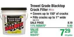 Menards Sealbest Trowel Grade Blacktop Crack Filler offer