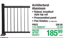 Menards Architectural Aluminum Railing System offer