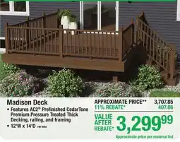 Menards Madison Deck offer
