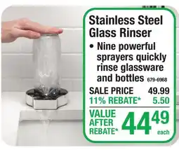 Menards Stainless Steel Glass Rinser offer