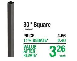 Menards ALUMINUM SPINDLES 30 Square offer
