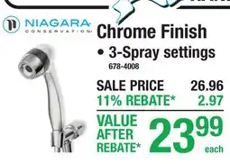 Menards NIAGARA CONSERVATION Chrome Finish Handheld Showerheads offer