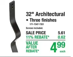 Menards 32 Architectural Aluminum Spindle offer
