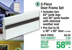 Menards 3-Piece Door Frame Set Exterior Trim offer