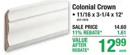 Menards Colonial Crown Interior Trim offer