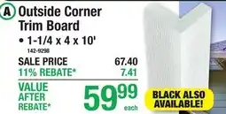 Menards Outside Corner Trim Board offer