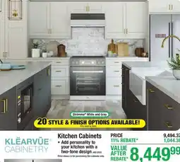 Menards KLÉARVÜ CABINETRY Kitchen Cabinets offer