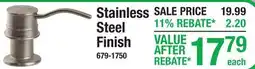 Menards Tuscany Stainless Steel Finish offer