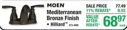 Menards MOEN Mediterranean Bronze Finish offer