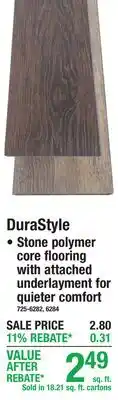 Menards Waterproof Vinyl plank DuraStyle offer