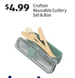 Aldi Crofton Reusable Cutlery Set & Box offer