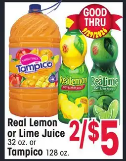 Jewel-Osco Real Lemon or Lime Juice 32 oz. or Tampico 128 oz offer