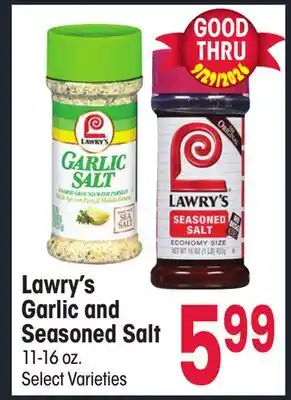 Jewel-Osco Lawry's Garlic and Seasoned Salt offer