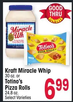 Jewel-Osco Kraft Miracle Whip 30 oz. or Totino's Pizza Rolls 24.8 oz offer